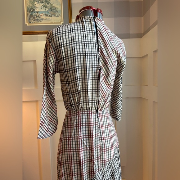 Zara Checkered Midi Dress in Red and Black Size XS - Picture 8 of 9